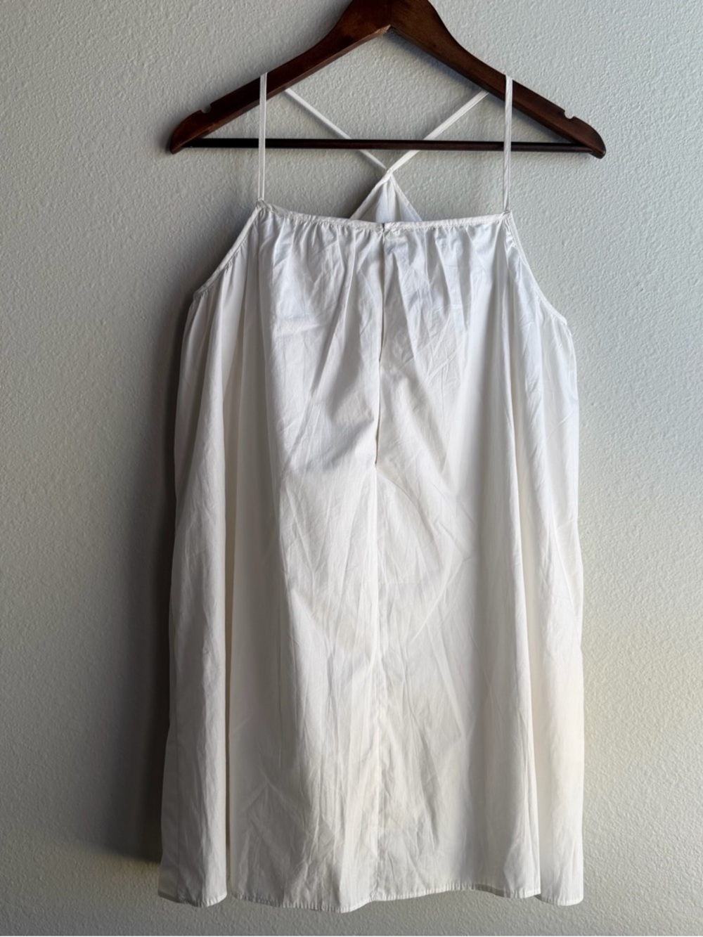 Zara White Babydoll A-line Mini Dress Spaghetti Strap Cottage-core Sundress
